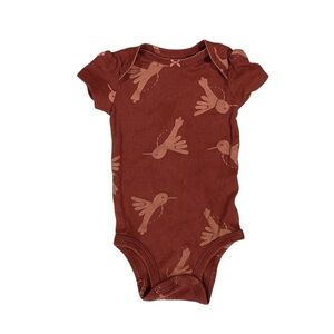 Infant Girl’s Brown Hummingbird Onesie